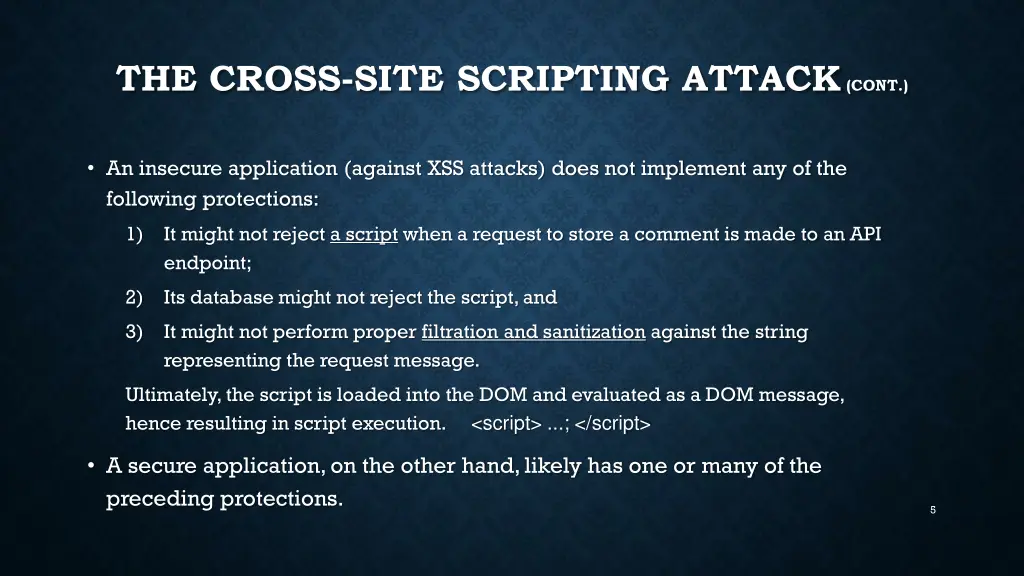 the cross site scripting attack cont