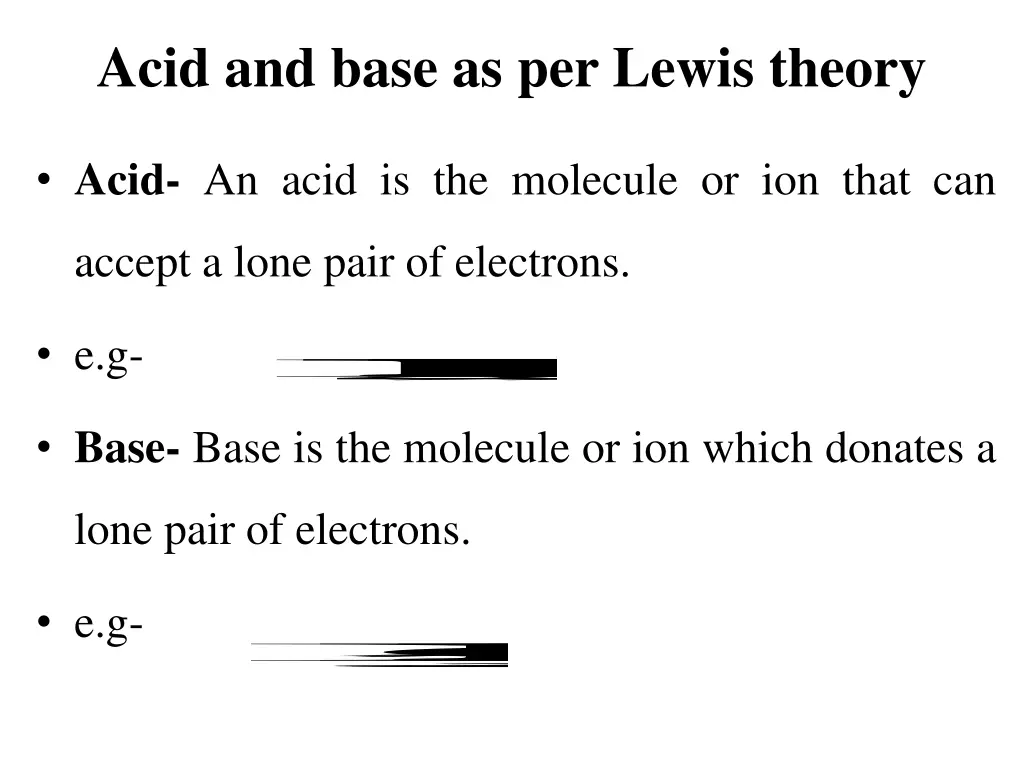 acid and base as per lewis theory