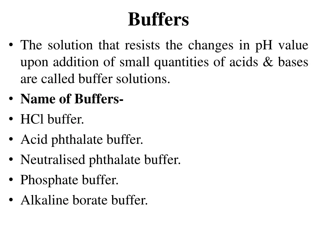 buffers