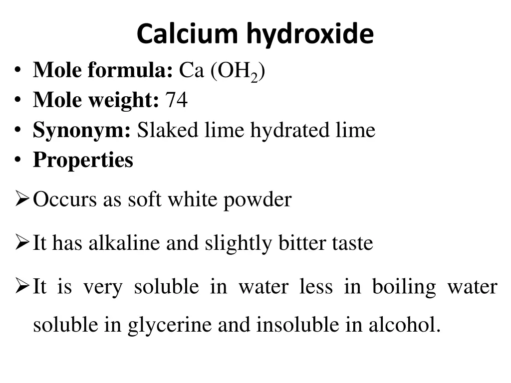 calcium hydroxide