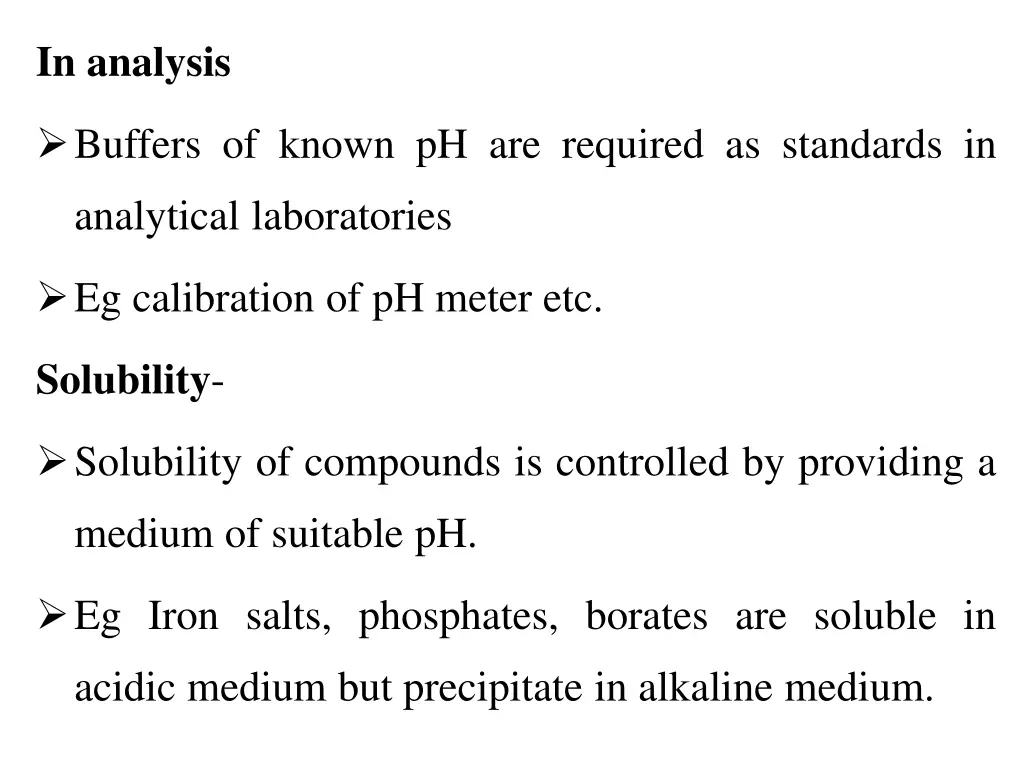 in analysis