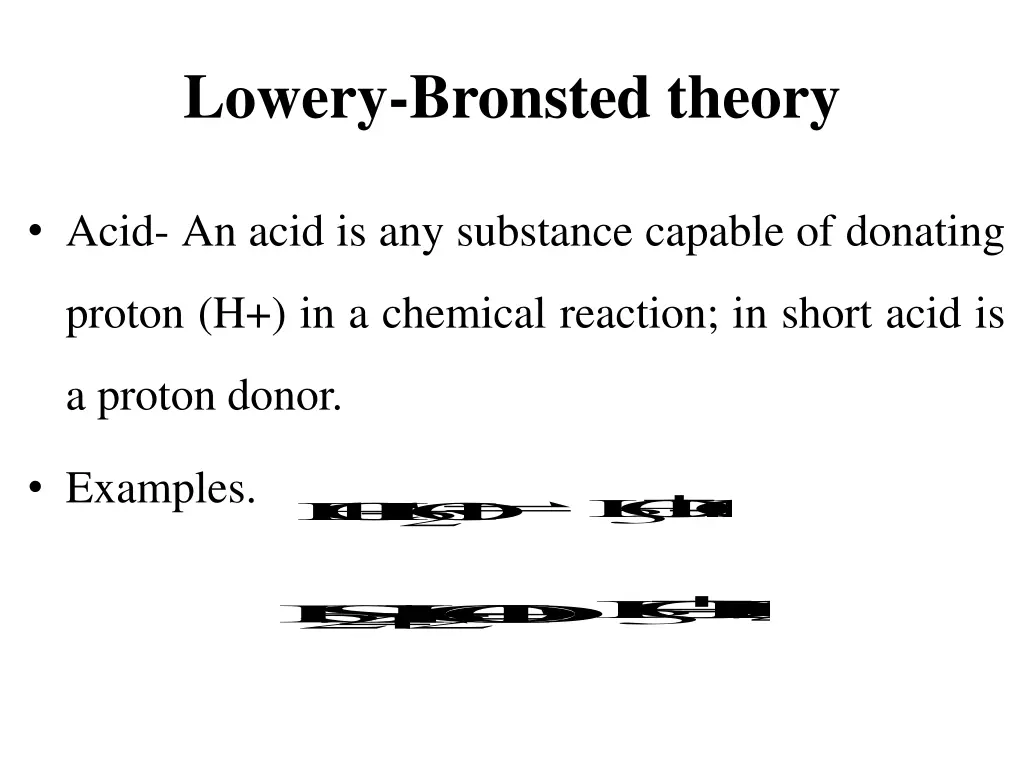 lowery bronsted theory