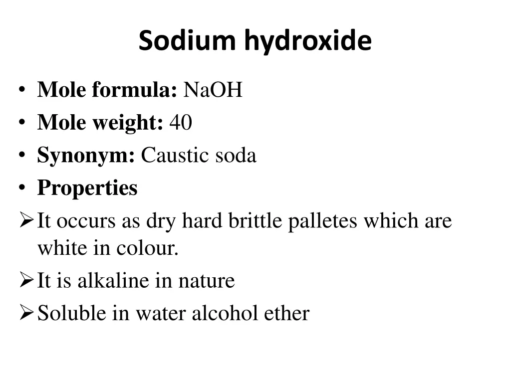 sodium hydroxide