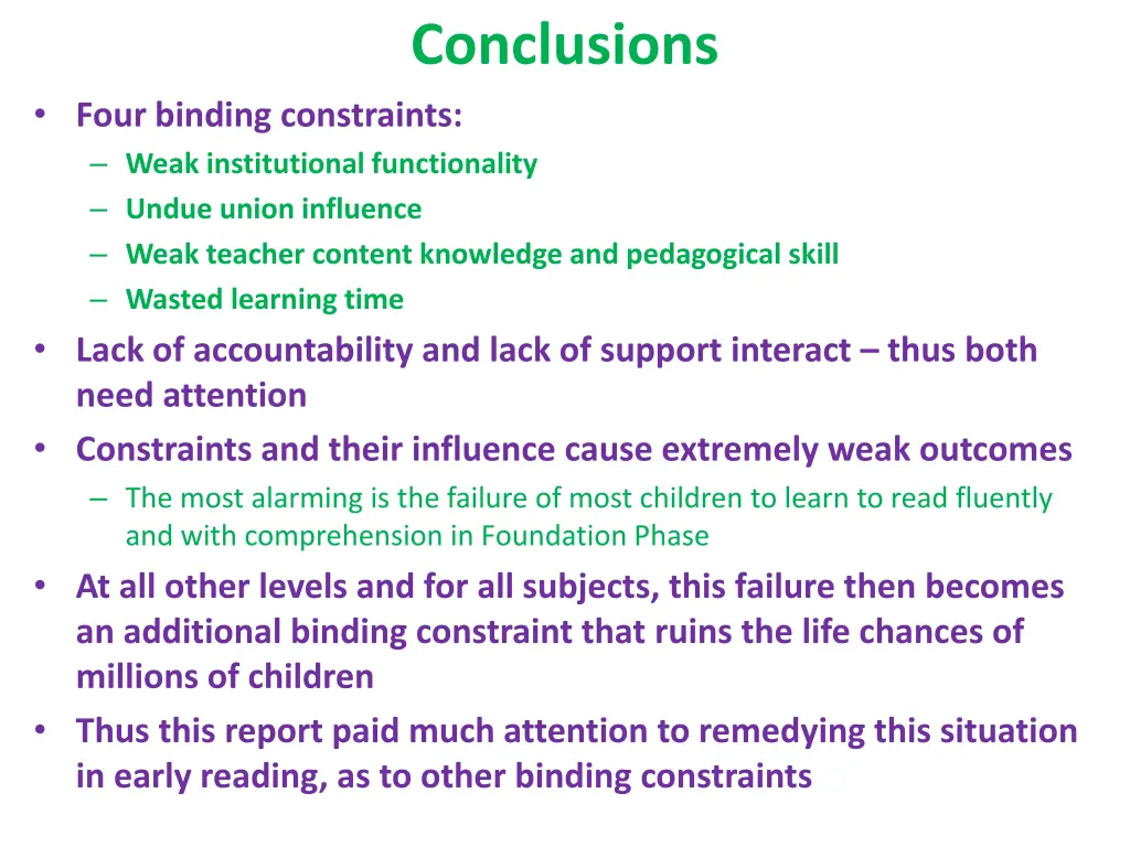 conclusions