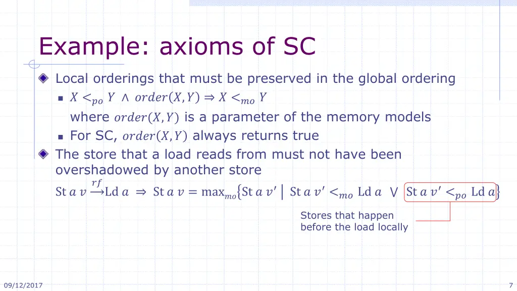 example axioms of sc 1