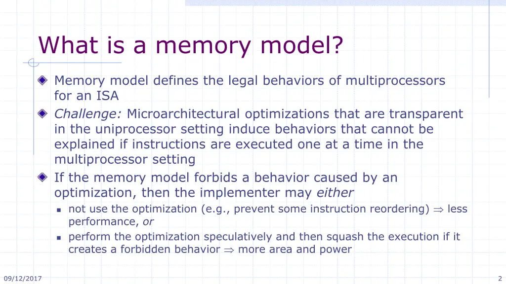 what is a memory model