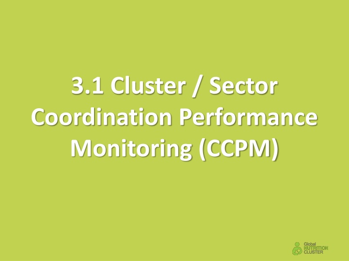 3 1 cluster sector coordination performance