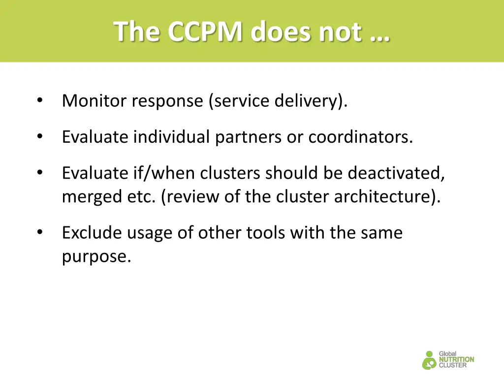 the ccpm does not