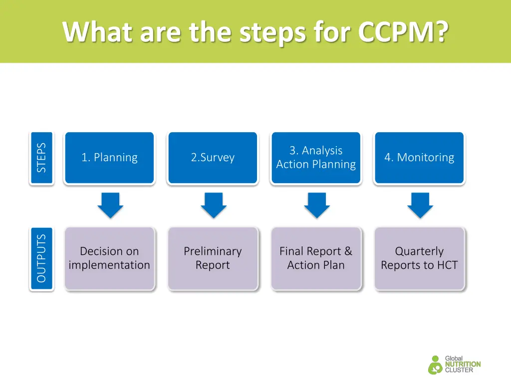 what are the steps for ccpm