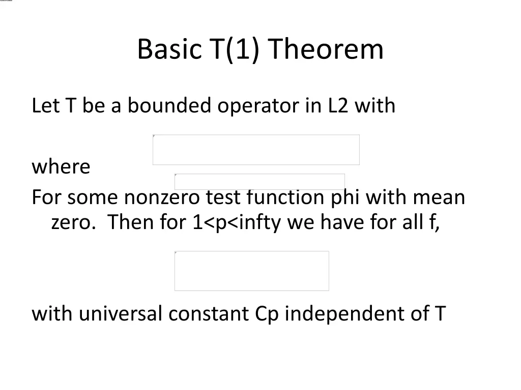 basic t 1 theorem