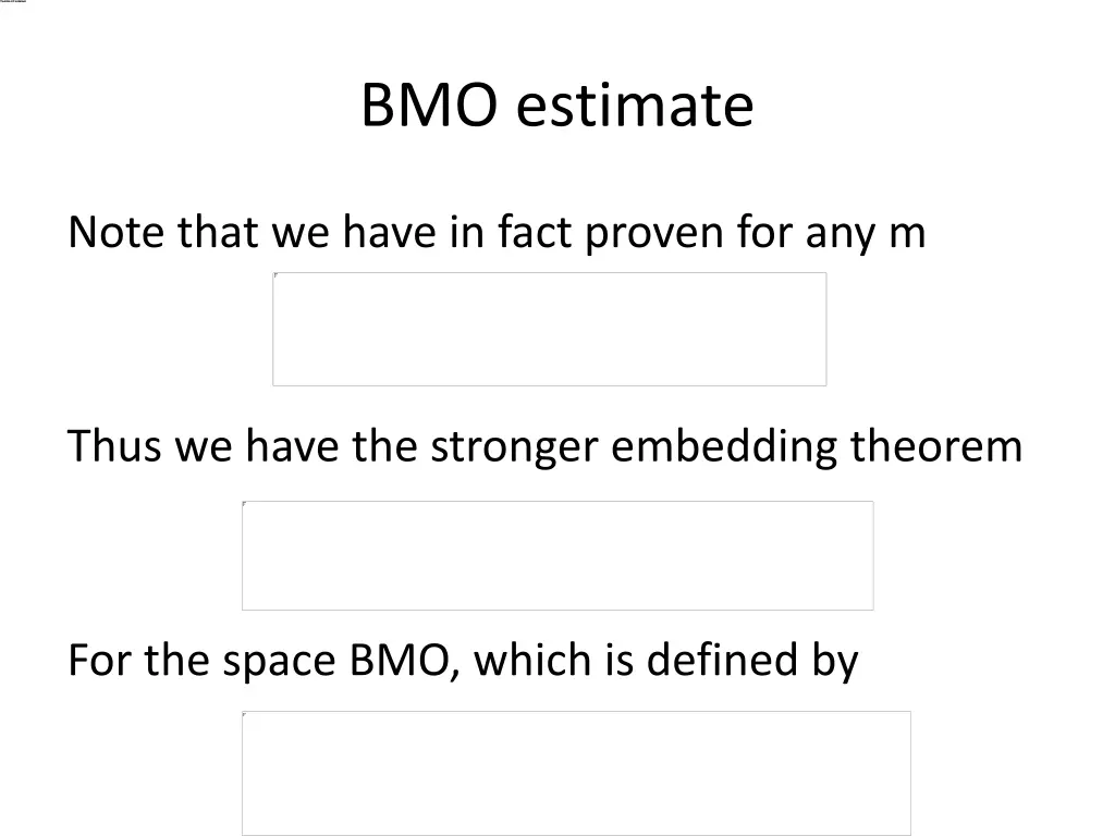 bmo estimate