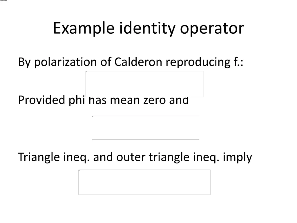 example identity operator