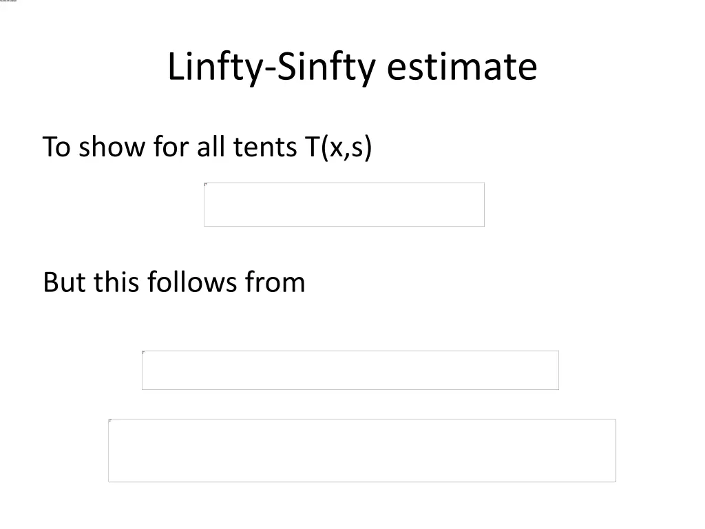 linfty sinfty estimate