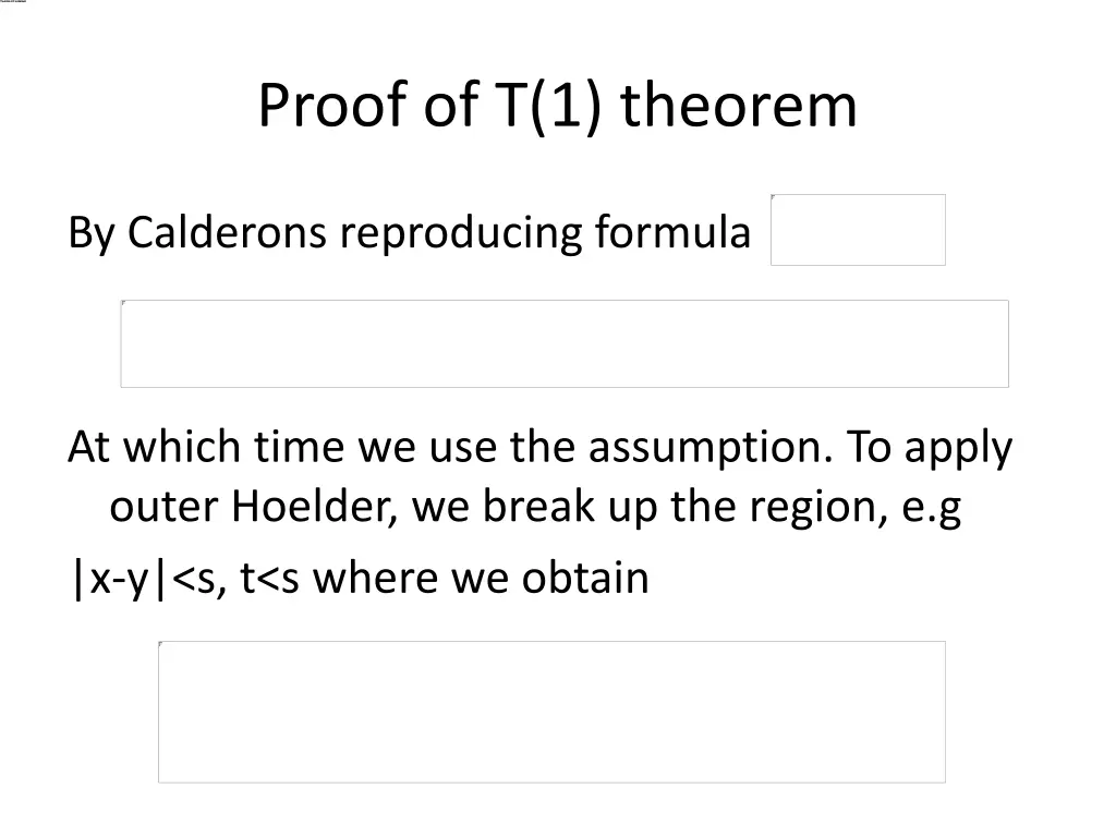 proof of t 1 theorem