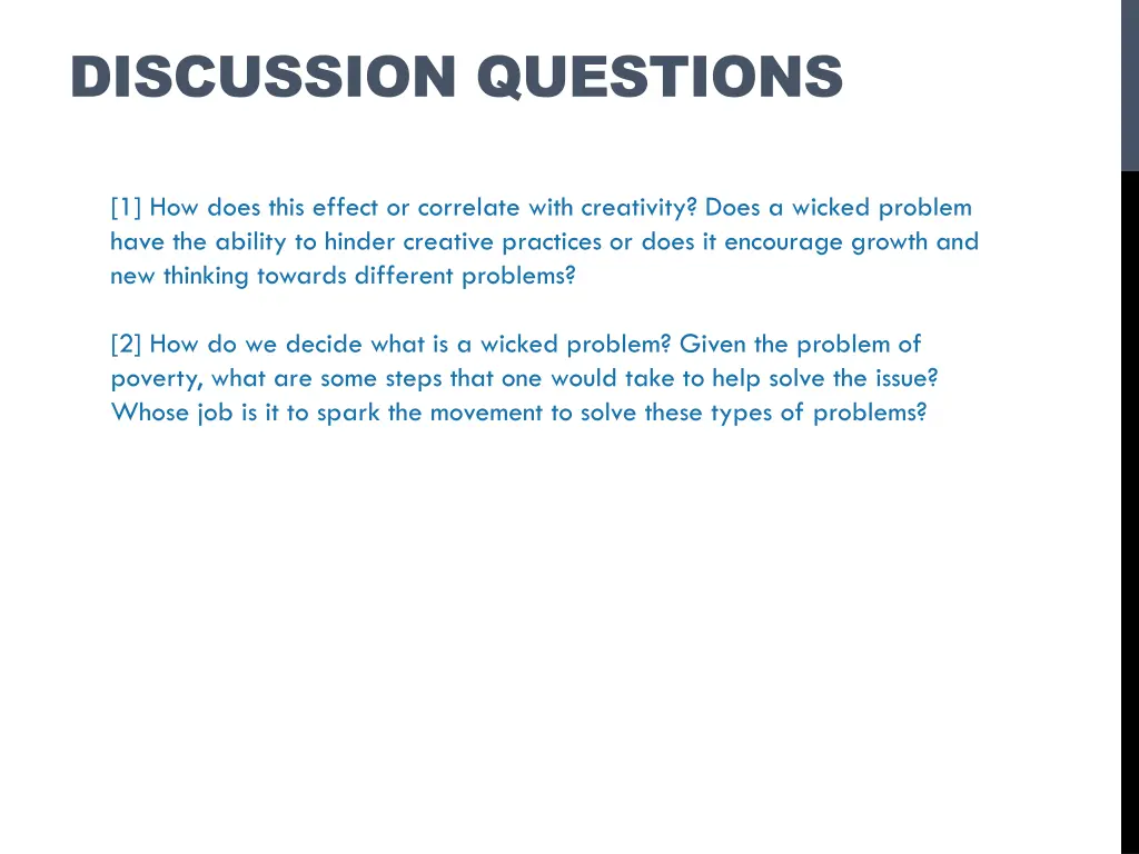 discussion questions