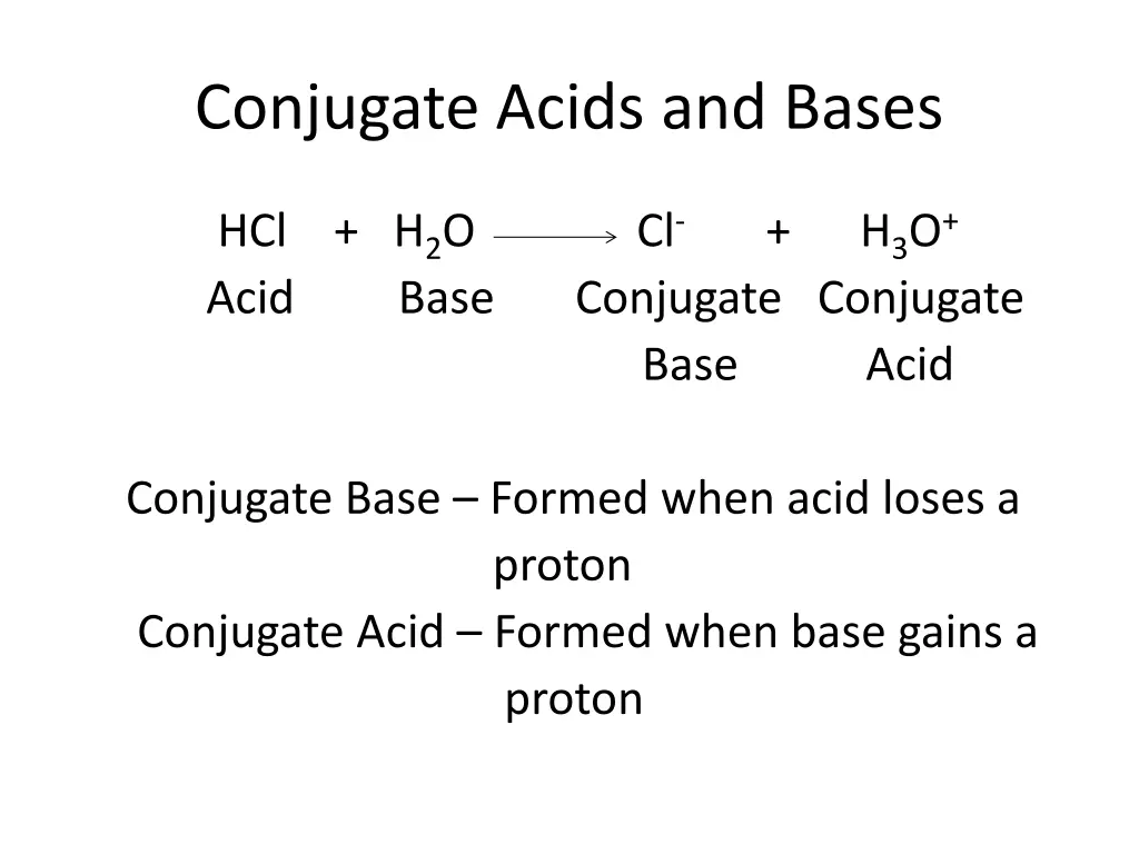 conjugate acids and bases