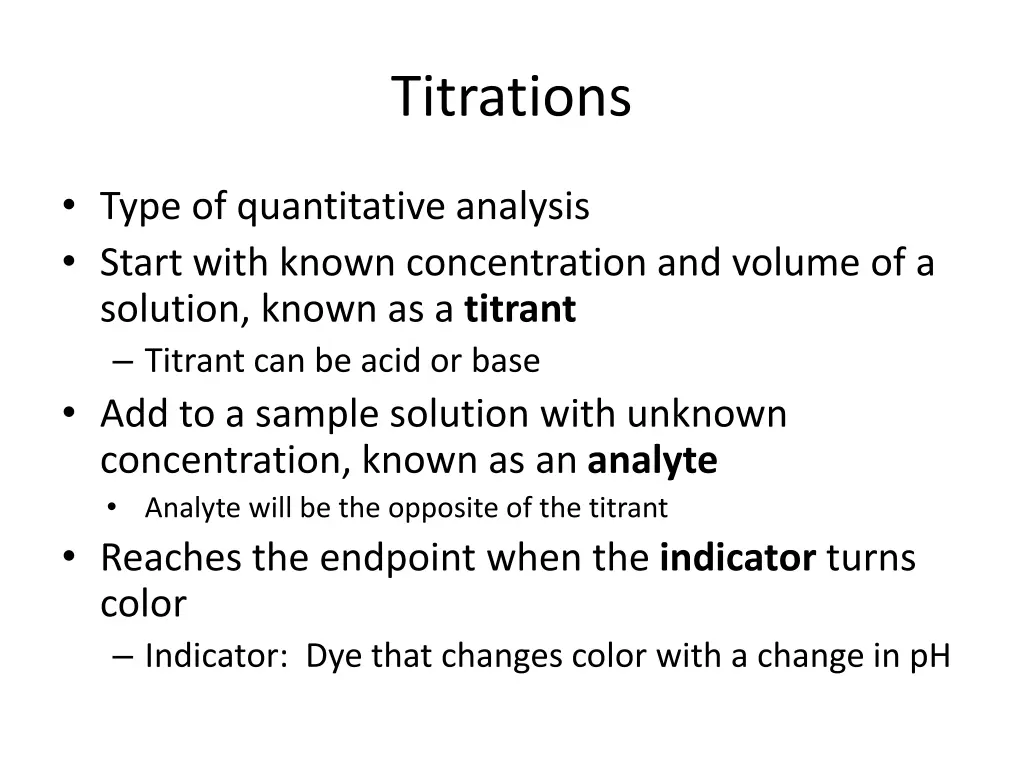 titrations