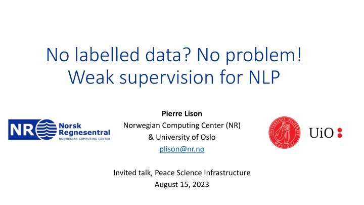 no labelled data no problem weak supervision