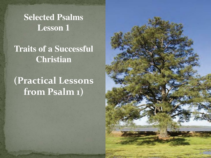 selected psalms lesson 1