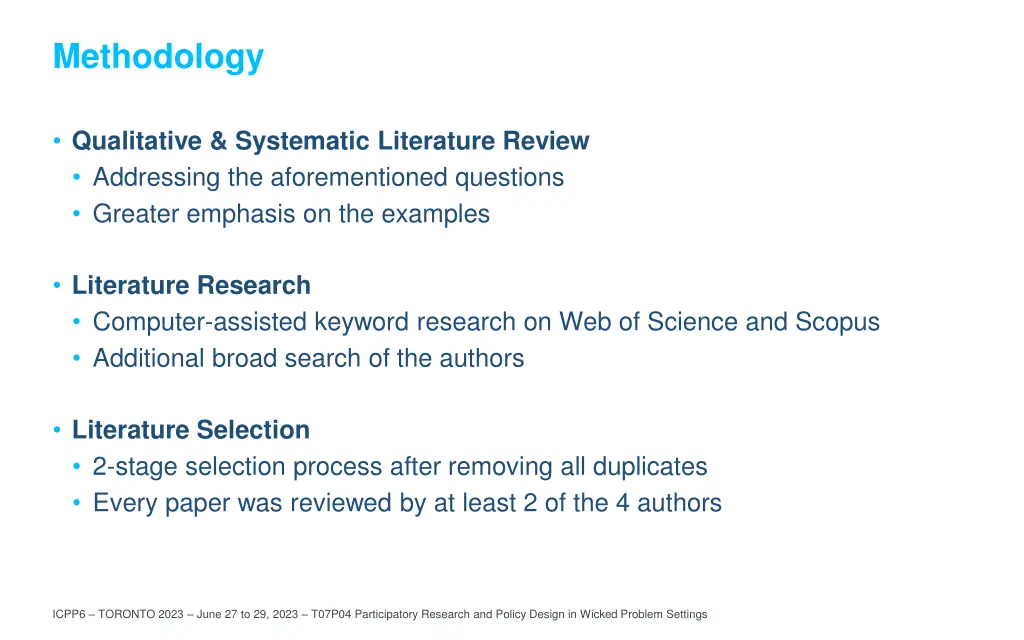 methodology