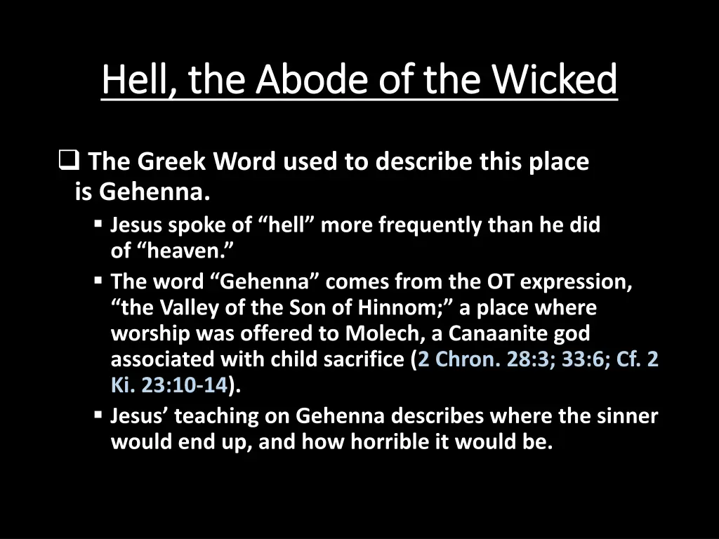 hell the abode of the wicked hell the abode