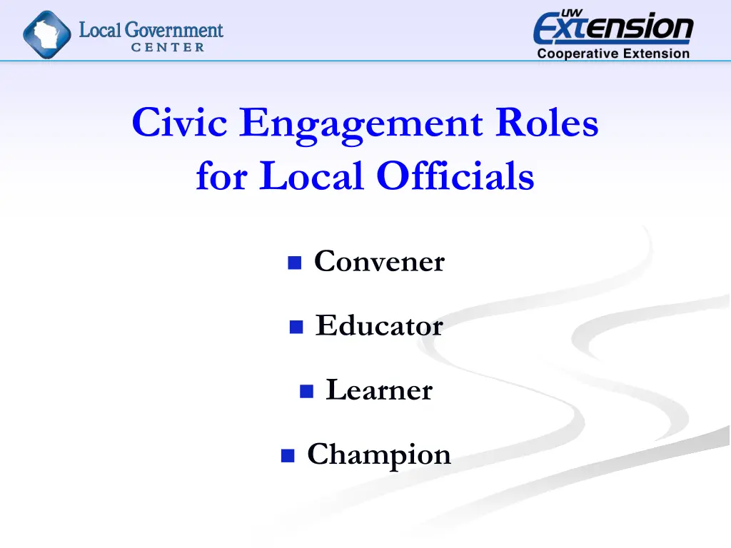 civic engagement roles for local officials