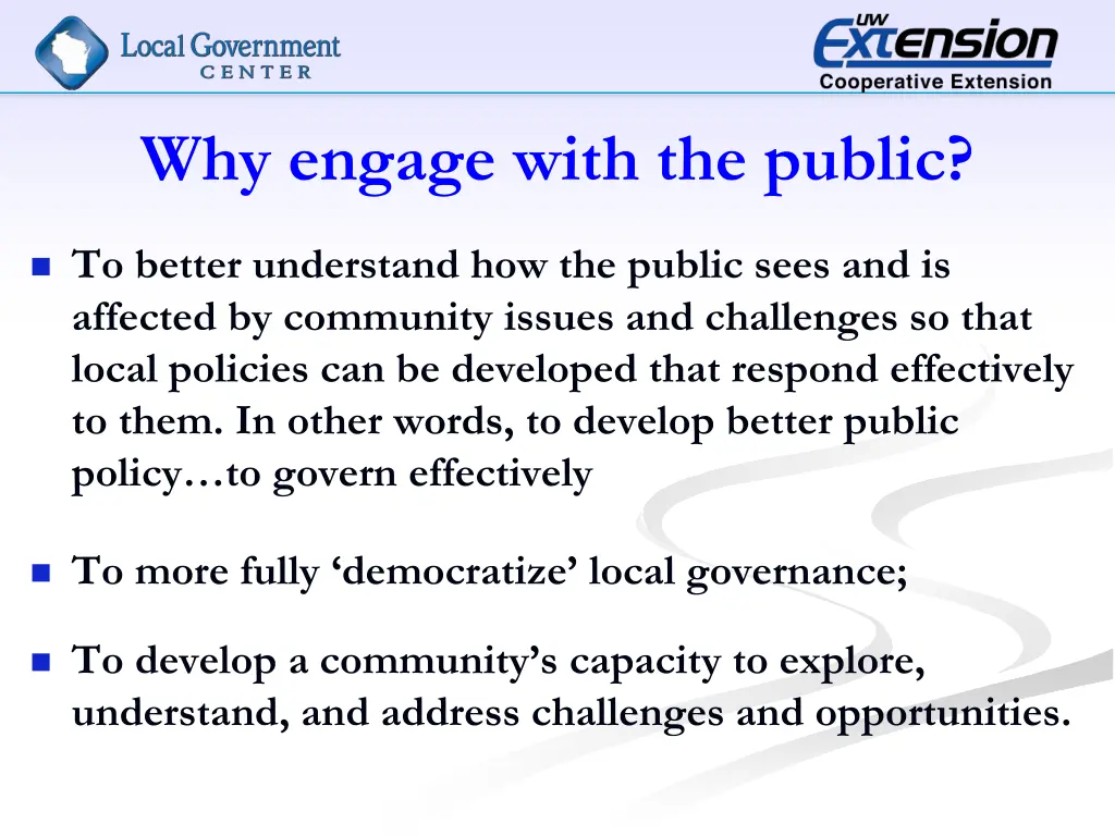 why engage with the public