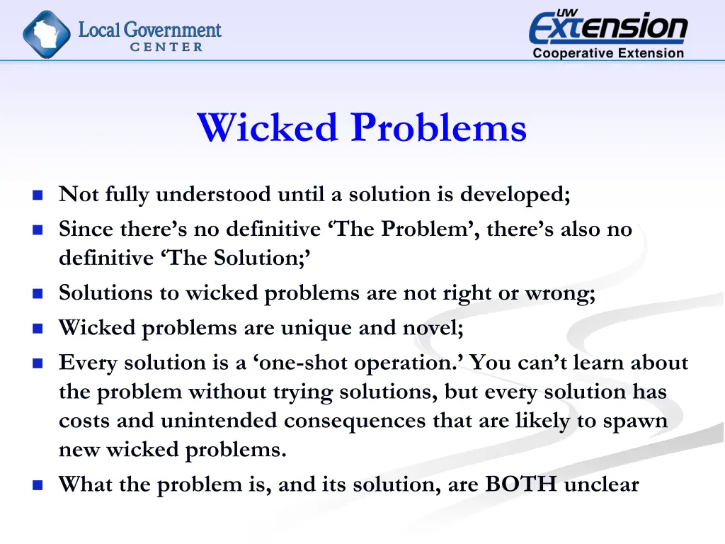 wicked problems