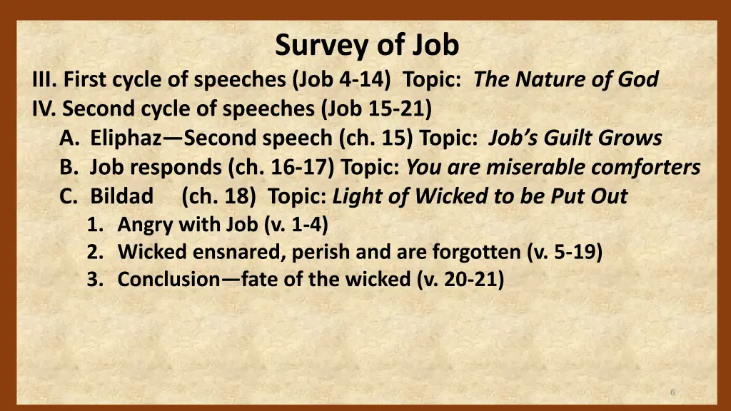 survey of job 4