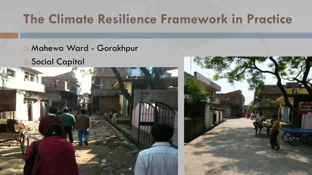 the climate resilience framework in practice