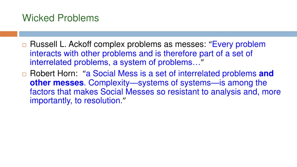 wicked problems