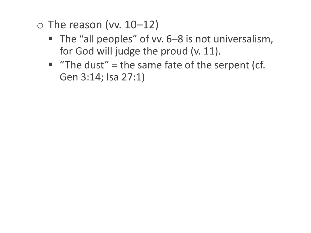 o the reason vv 10 12 the all peoples