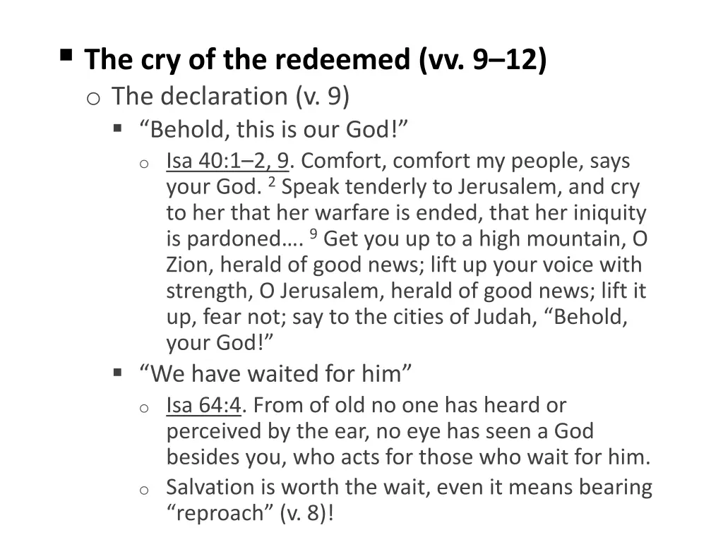 the cry of the redeemed vv 9 12 o the declaration