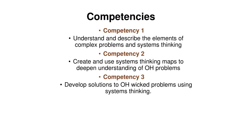 competencies