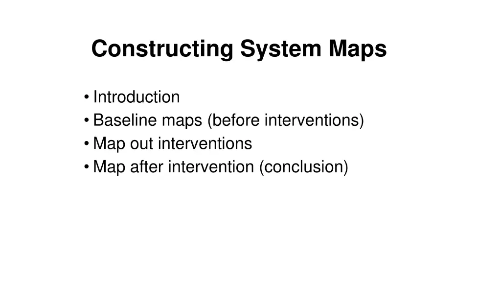 constructing system maps