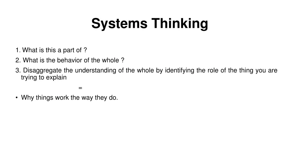 systems thinking