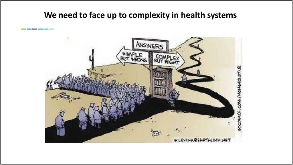 weneed to face up to complexityin health systems