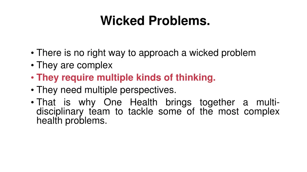 wicked problems