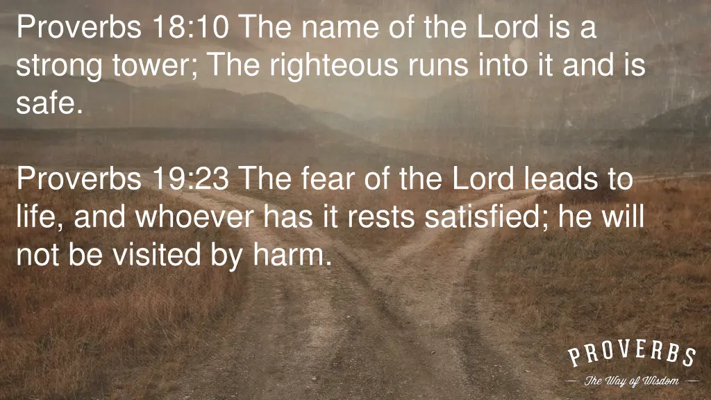 proverbs 18 10 the name of the lord is a strong