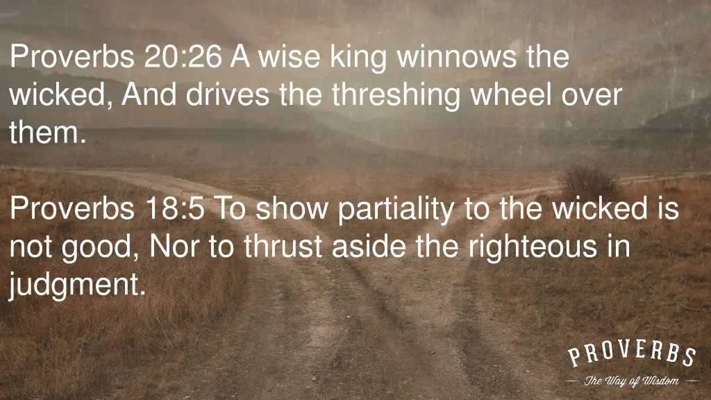 proverbs 20 26 a wise king winnows the wicked