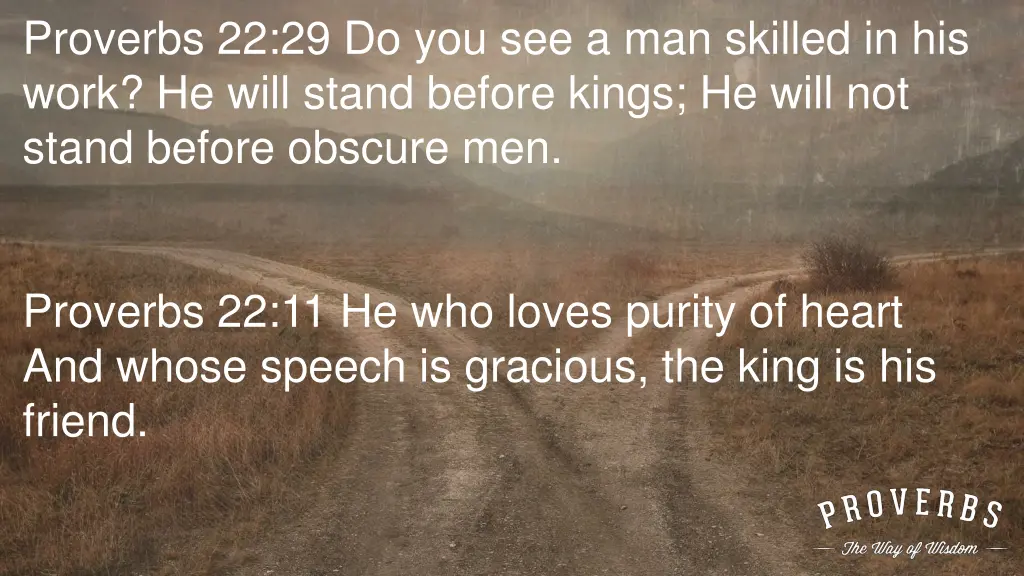 proverbs 22 29 do you see a man skilled