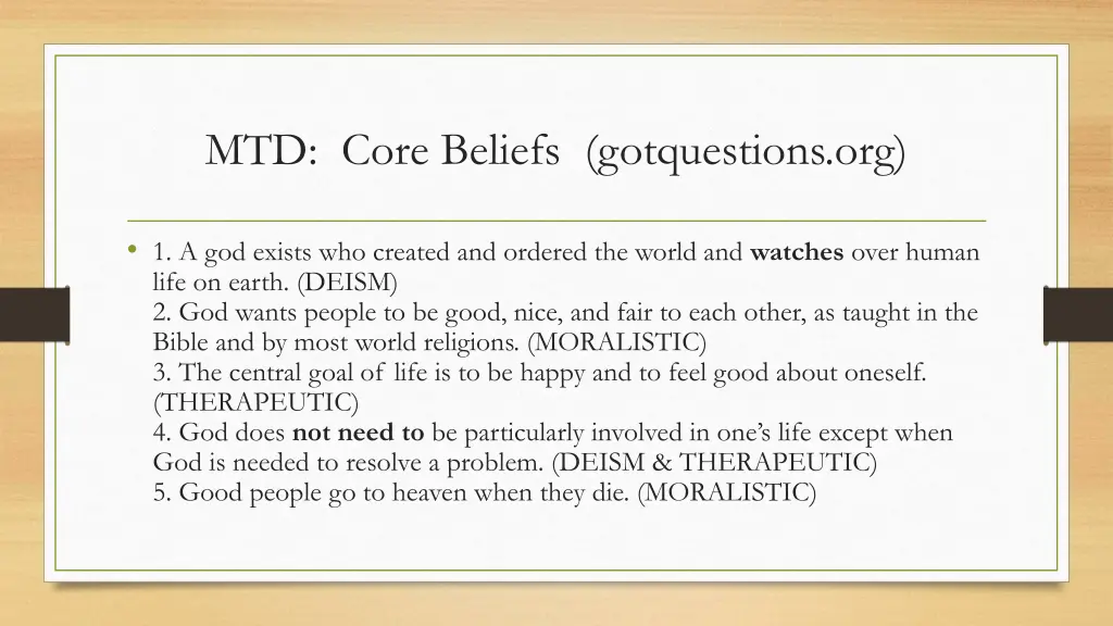 mtd core beliefs gotquestions org