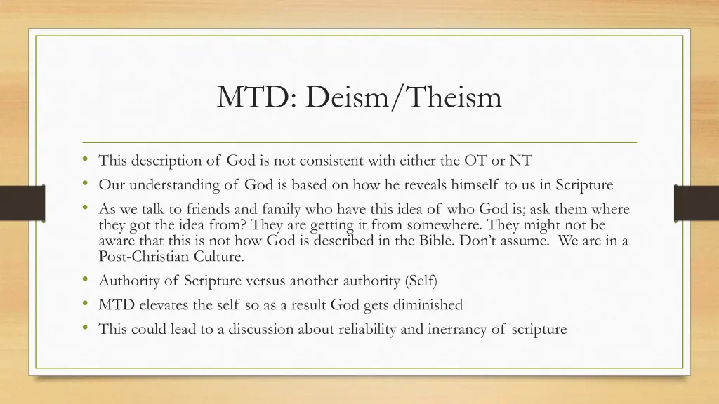 mtd deism theism 2