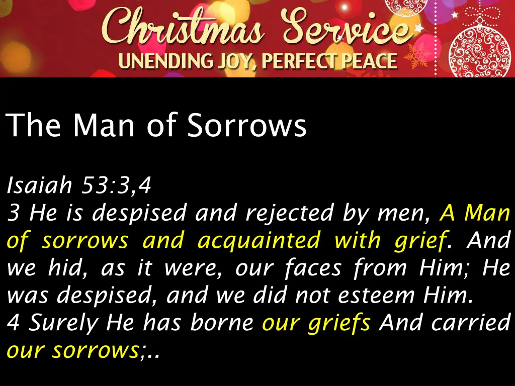 the man of sorrows