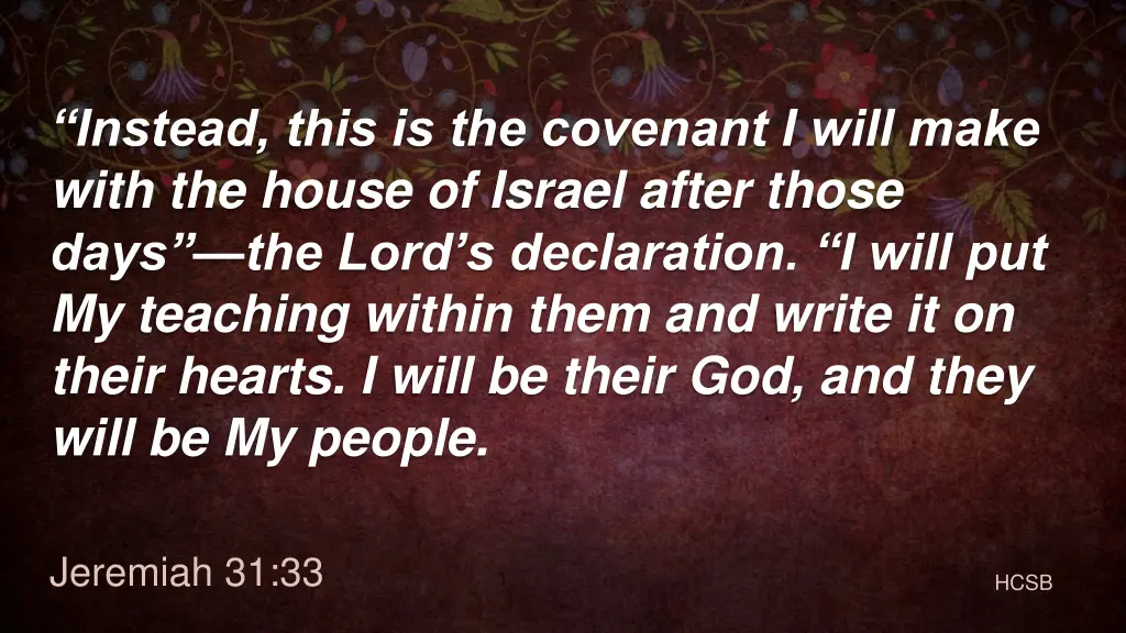 instead this is the covenant i will make with