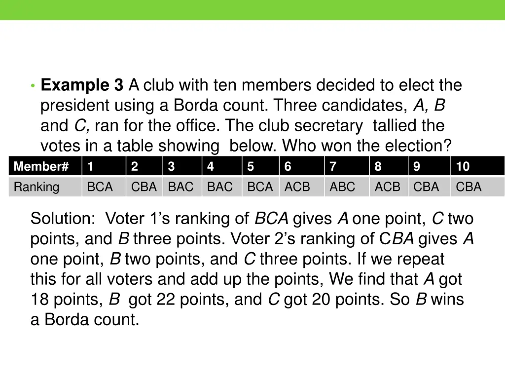 example 3 a club with ten members decided