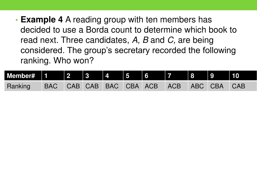 example 4 a reading group with ten members