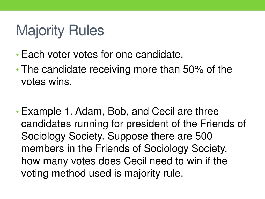 majority rules