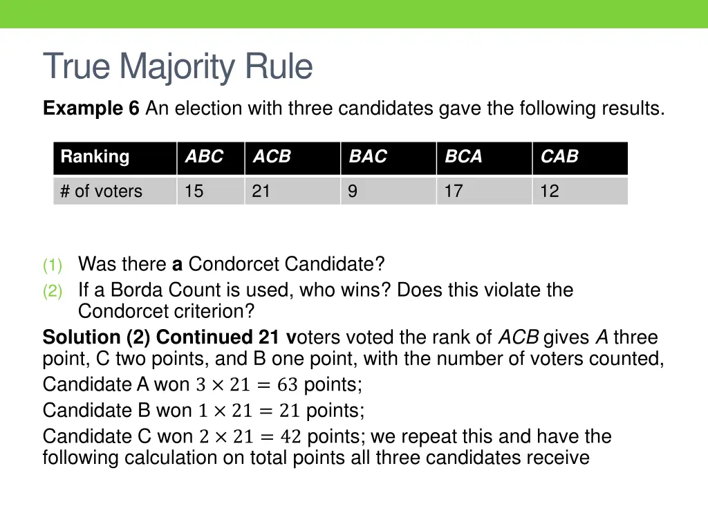 true majority rule 2