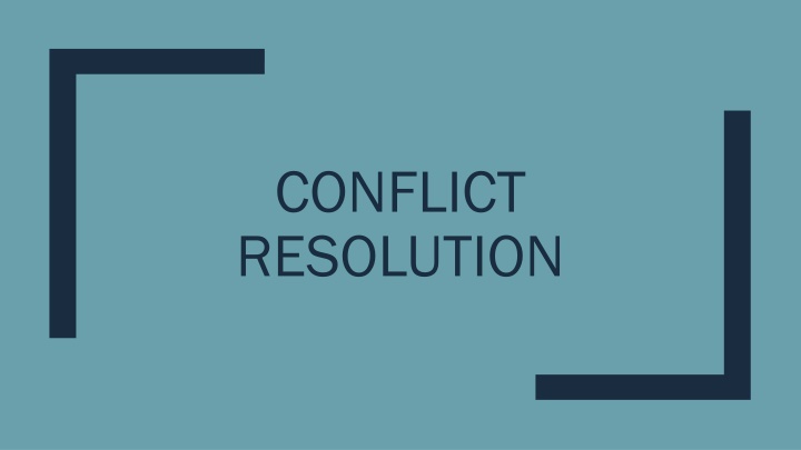 conflict resolution